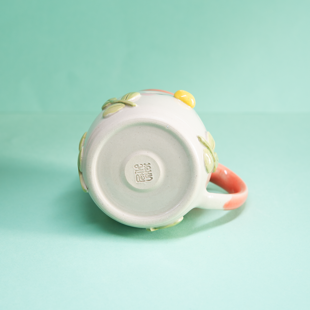 Feuillage Bubblegum - Tasse 380ml Recto Verso