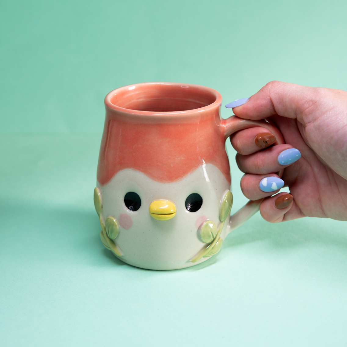 Feuillage Bubblegum - Tasse 380ml Recto Verso
