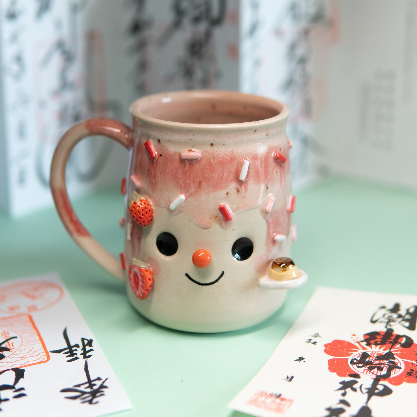 Taiyaki & Pudding fraise - Tasse 550 ml