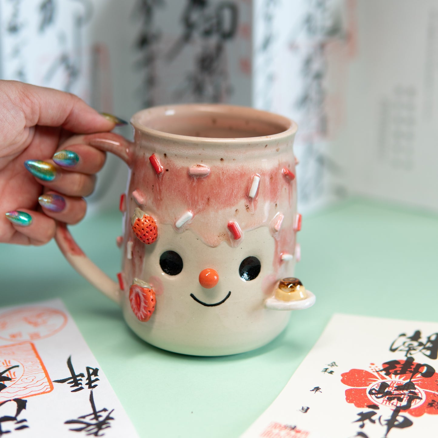 Taiyaki & Pudding fraise - Tasse 550 ml