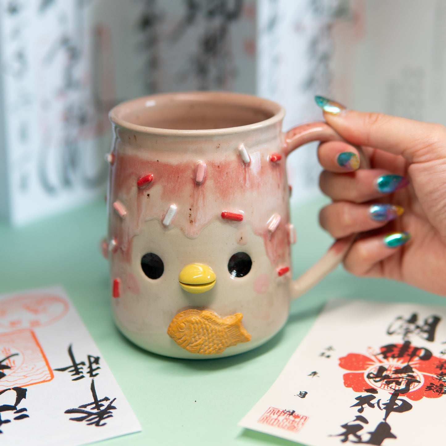 Taiyaki & Pudding fraise - Tasse 550 ml