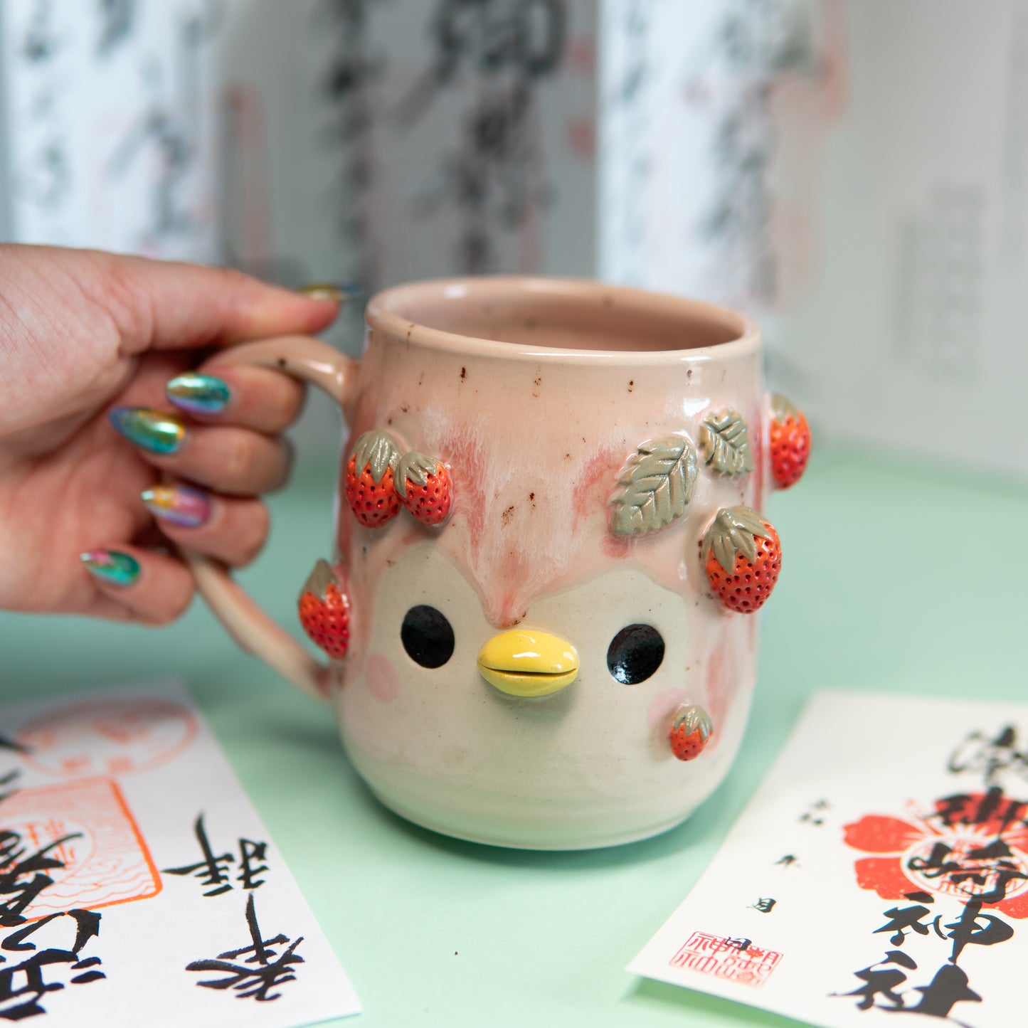 Kakigori, Hanami dango et fraises - Tasse 500 ml