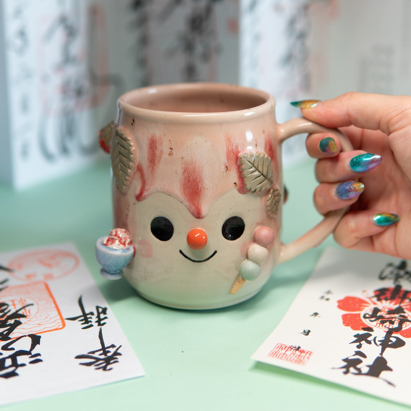 Kakigori, Hanami dango et fraises - Tasse 500 ml