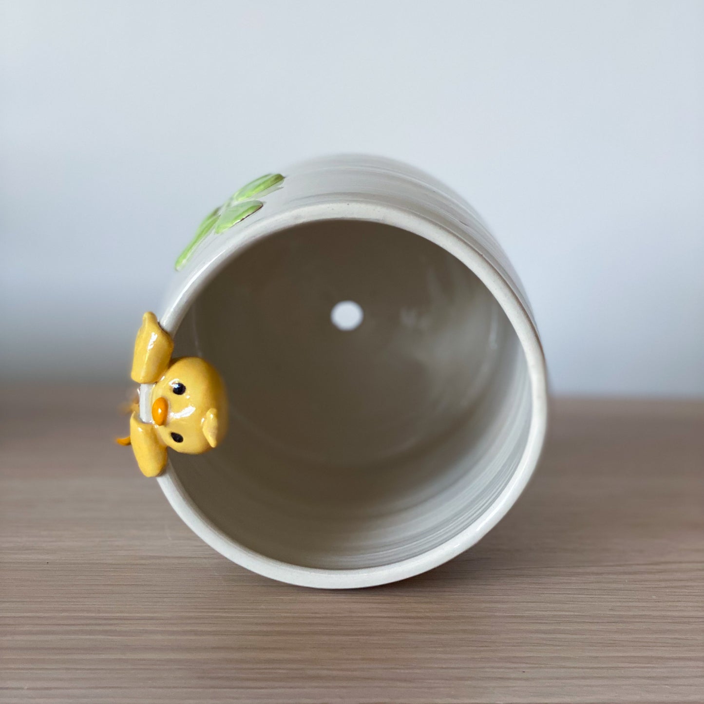 Canari suspendu - Pot de fleur