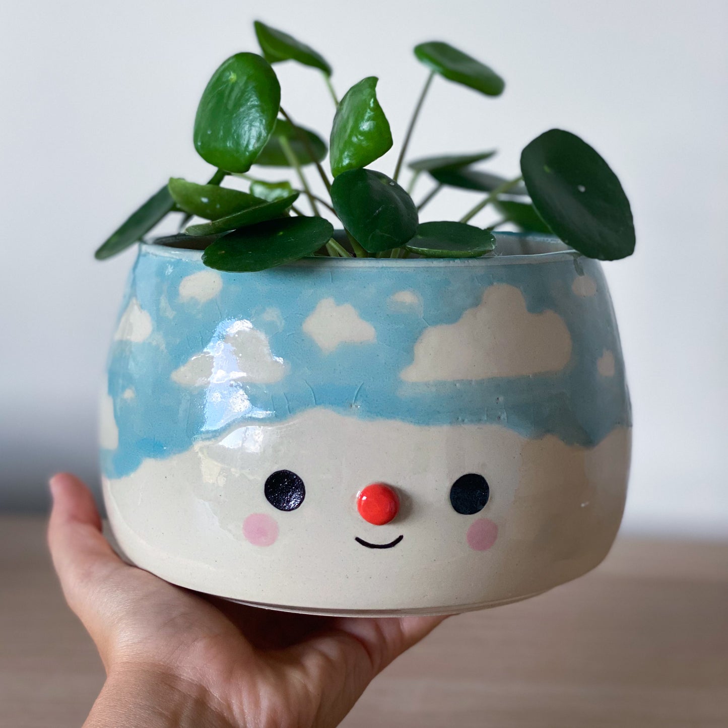 Nuageux - grand pot de fleur