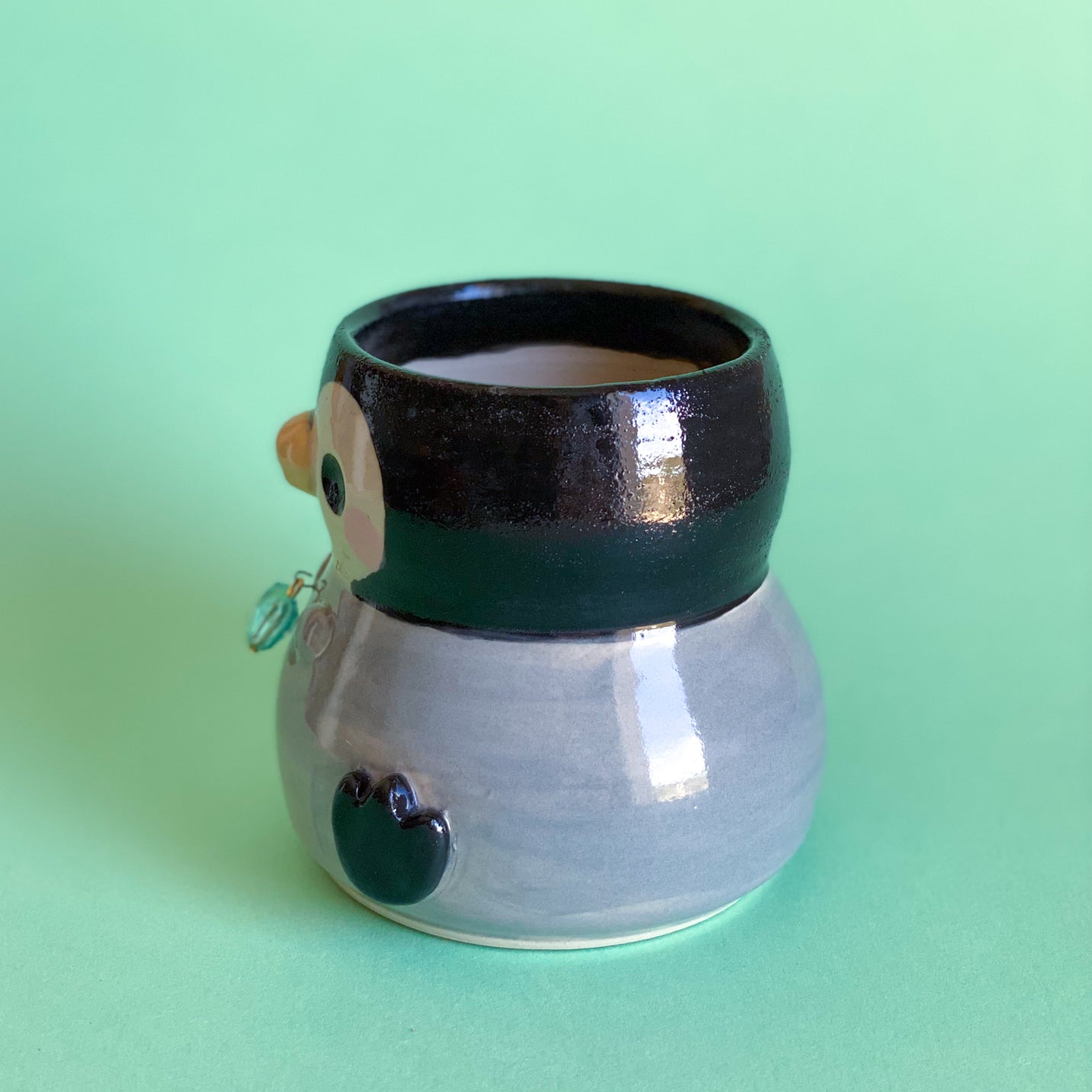 Pingouin dodu - Petit vase (pot non percé)