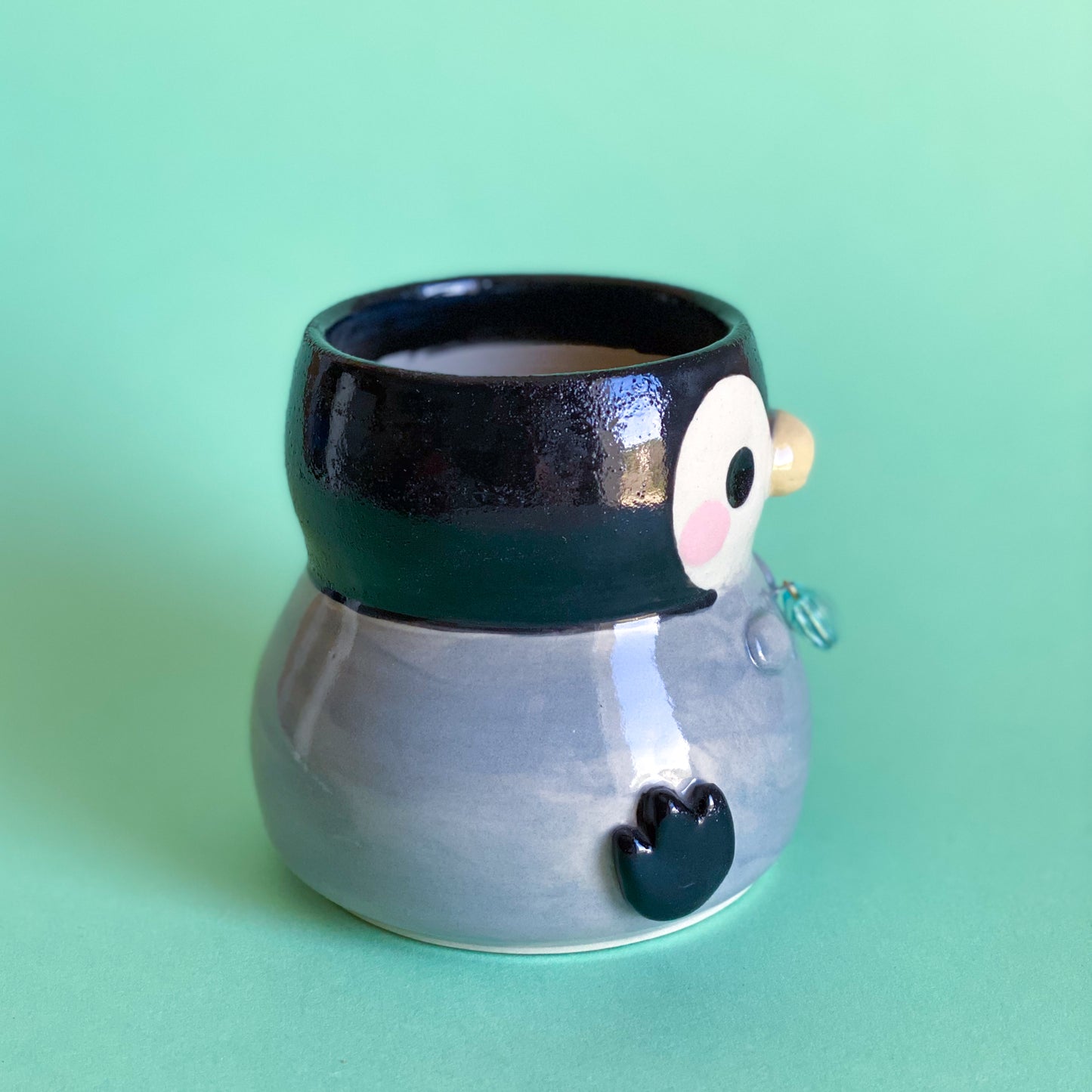 Pingouin dodu - Petit vase (pot non percé)
