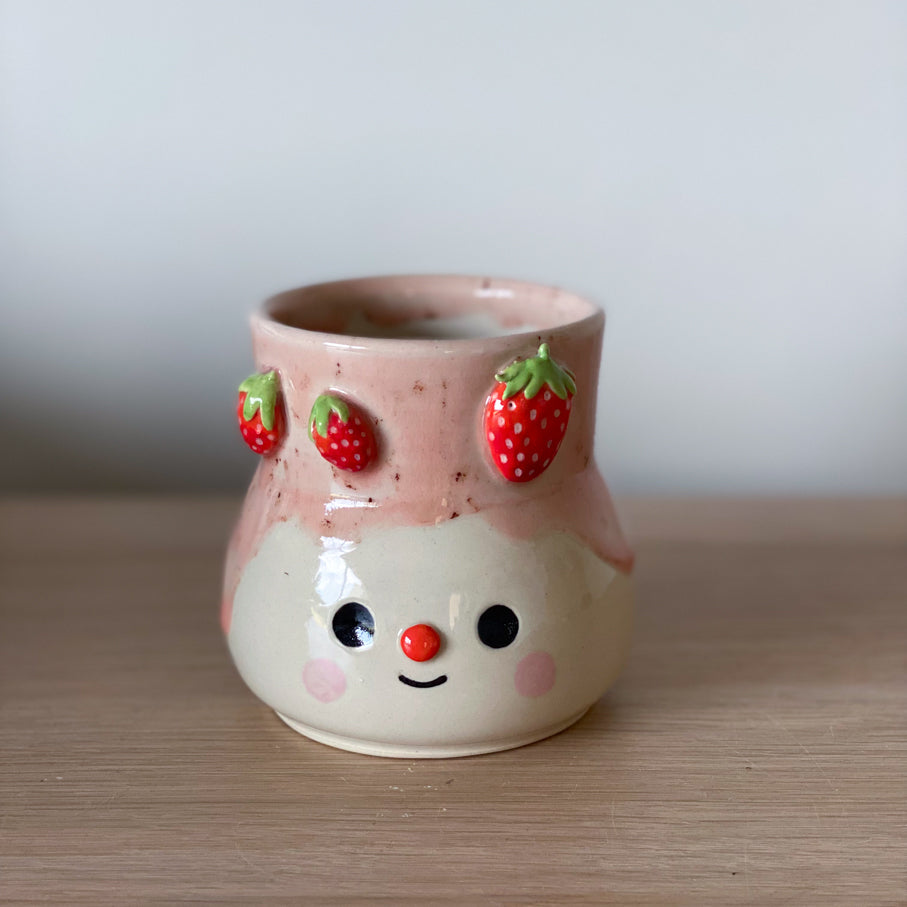 Fraises - Petit vase (non percé)