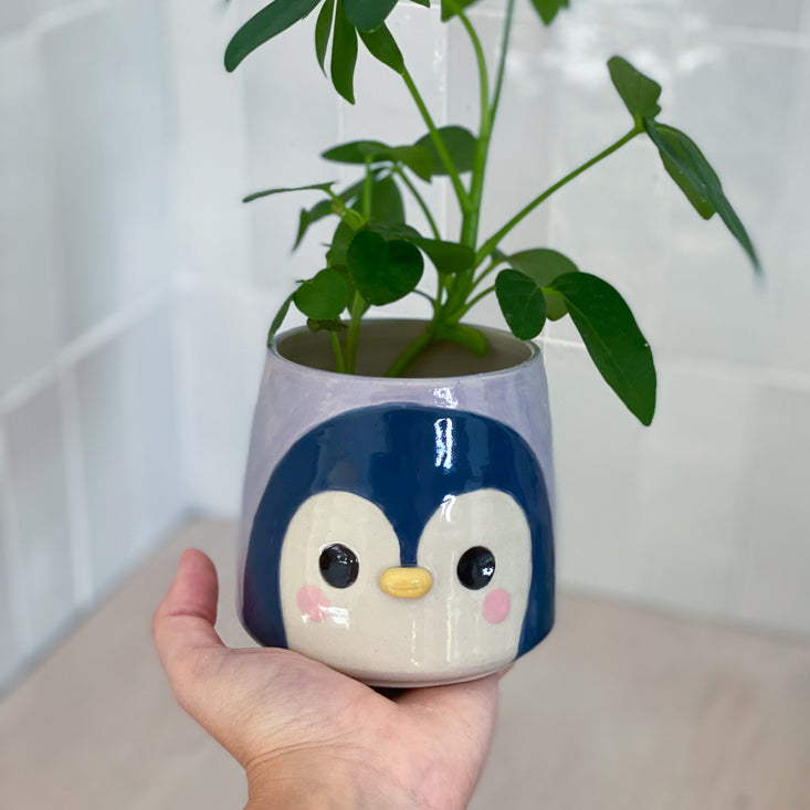 Portrait du Pingouin - Pot de fleur