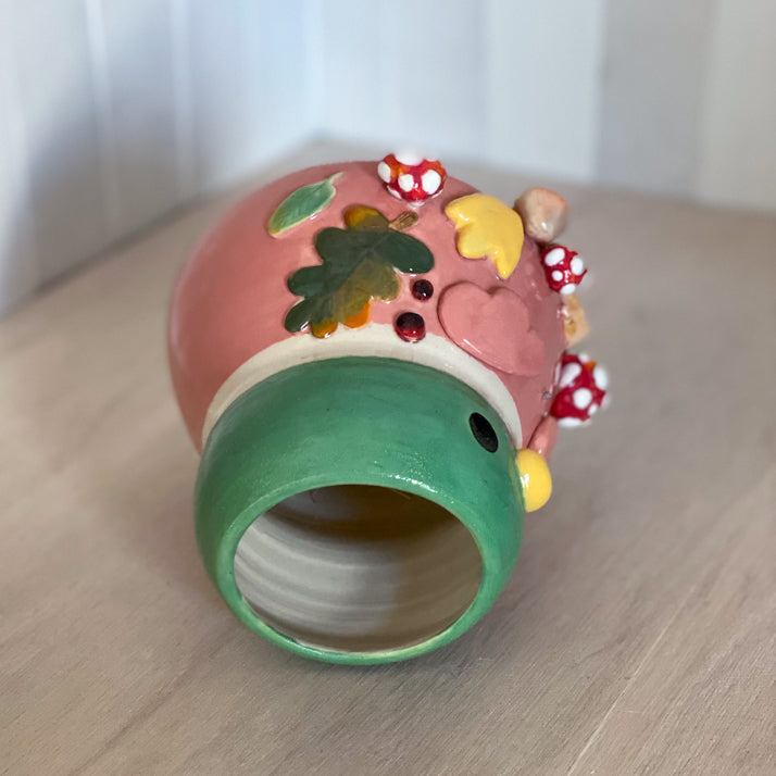 Canard Automnal - Vase non percé - DÉFAUT D'ÉMAIL