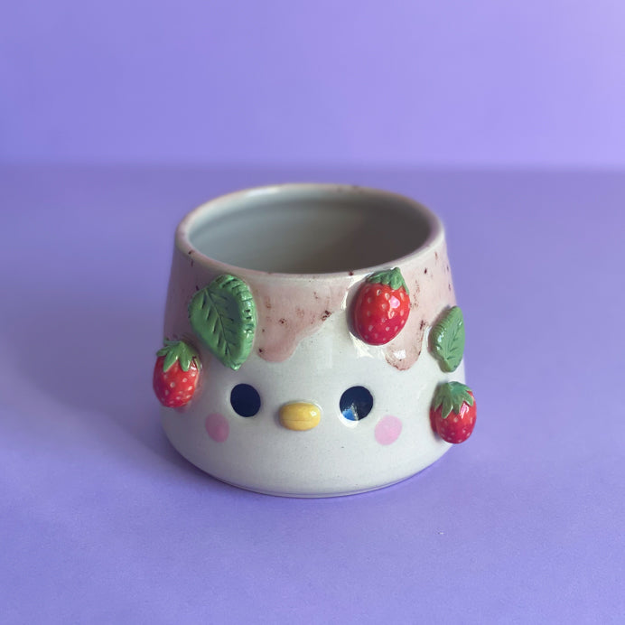 Canard Fraises - Pot de fleur