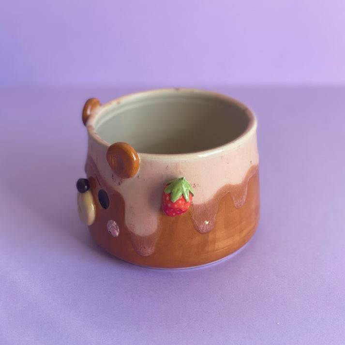 Ourson Fraises - Pot de fleur - Défaut