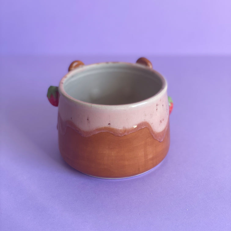 Ourson Fraises - Pot de fleur - Défaut