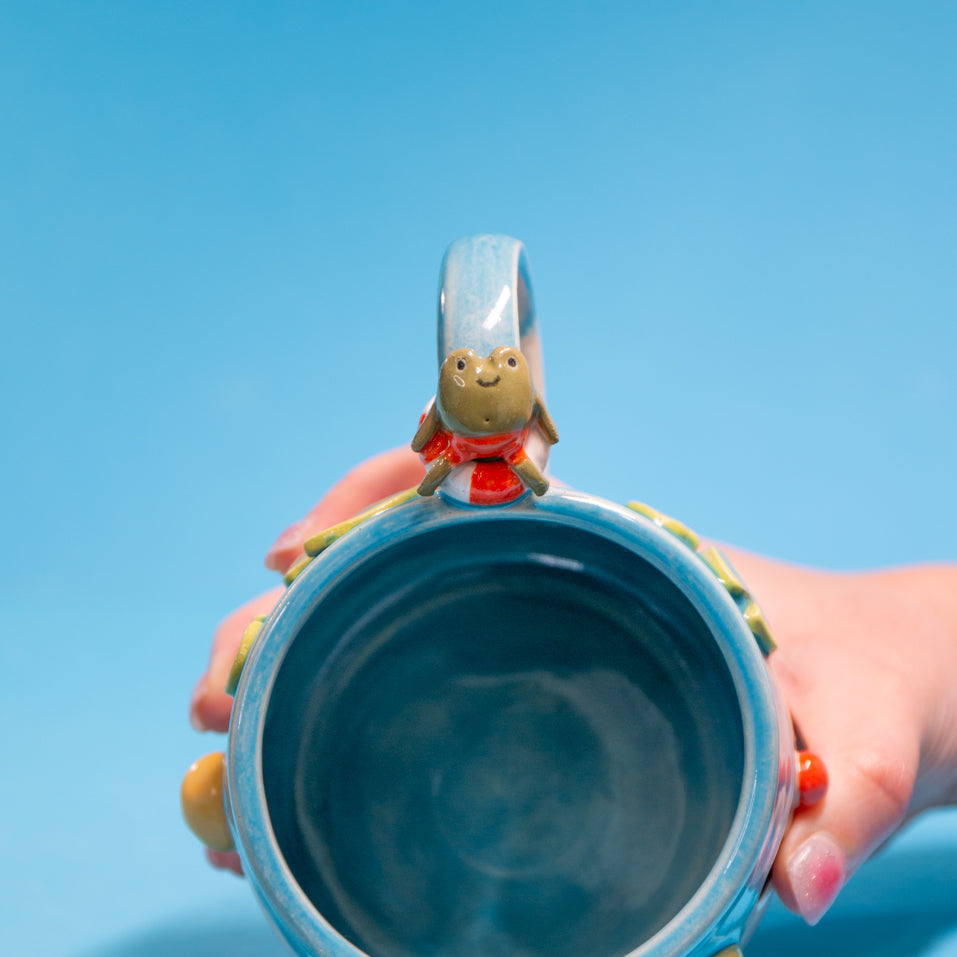 Pause grenouille - Tasse 400ml Recto Verso