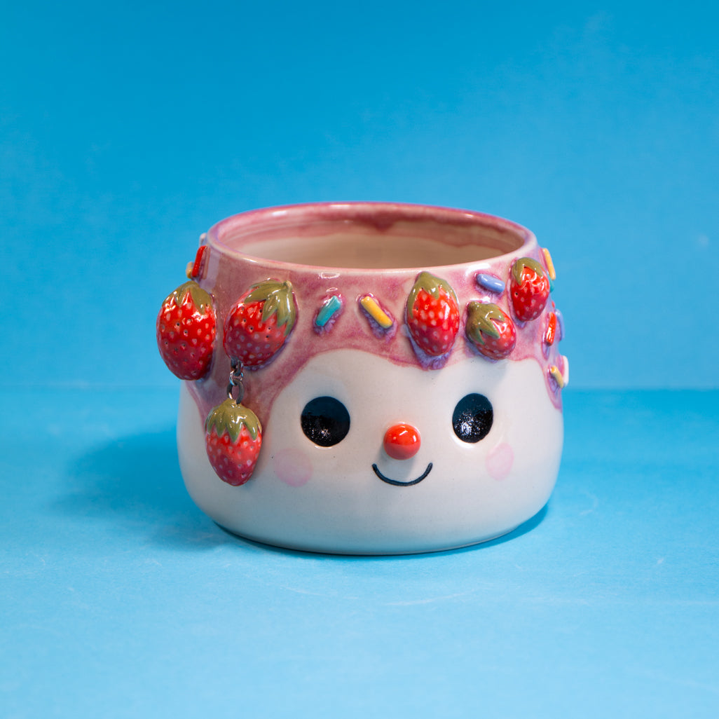 Fraise Suspendue & sprinkles - Pot de fleur