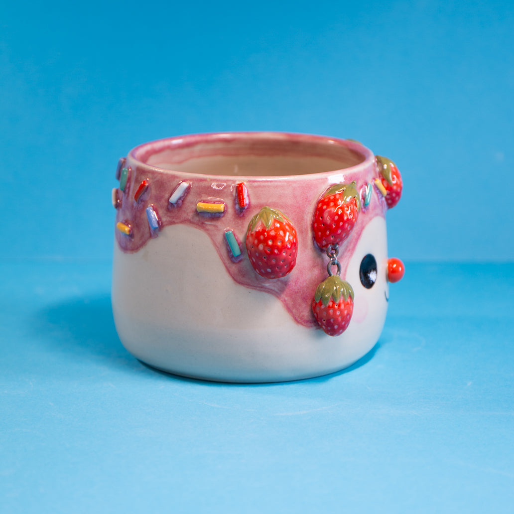 Fraise Suspendue & sprinkles - Pot de fleur