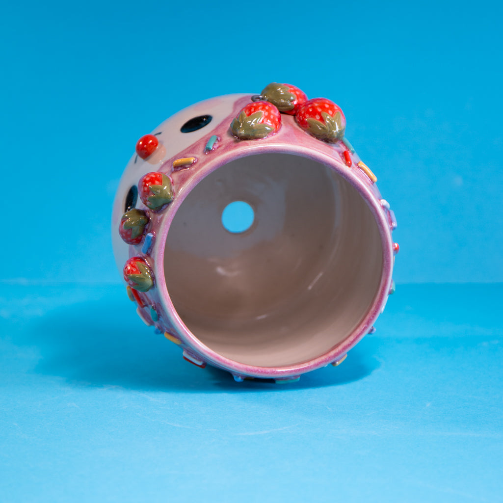 Fraise Suspendue & sprinkles - Pot de fleur