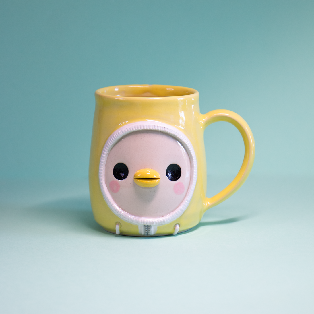 Ciré Jaune - Tasse 400ml Recto Verso - Leger défaut d'émaillage