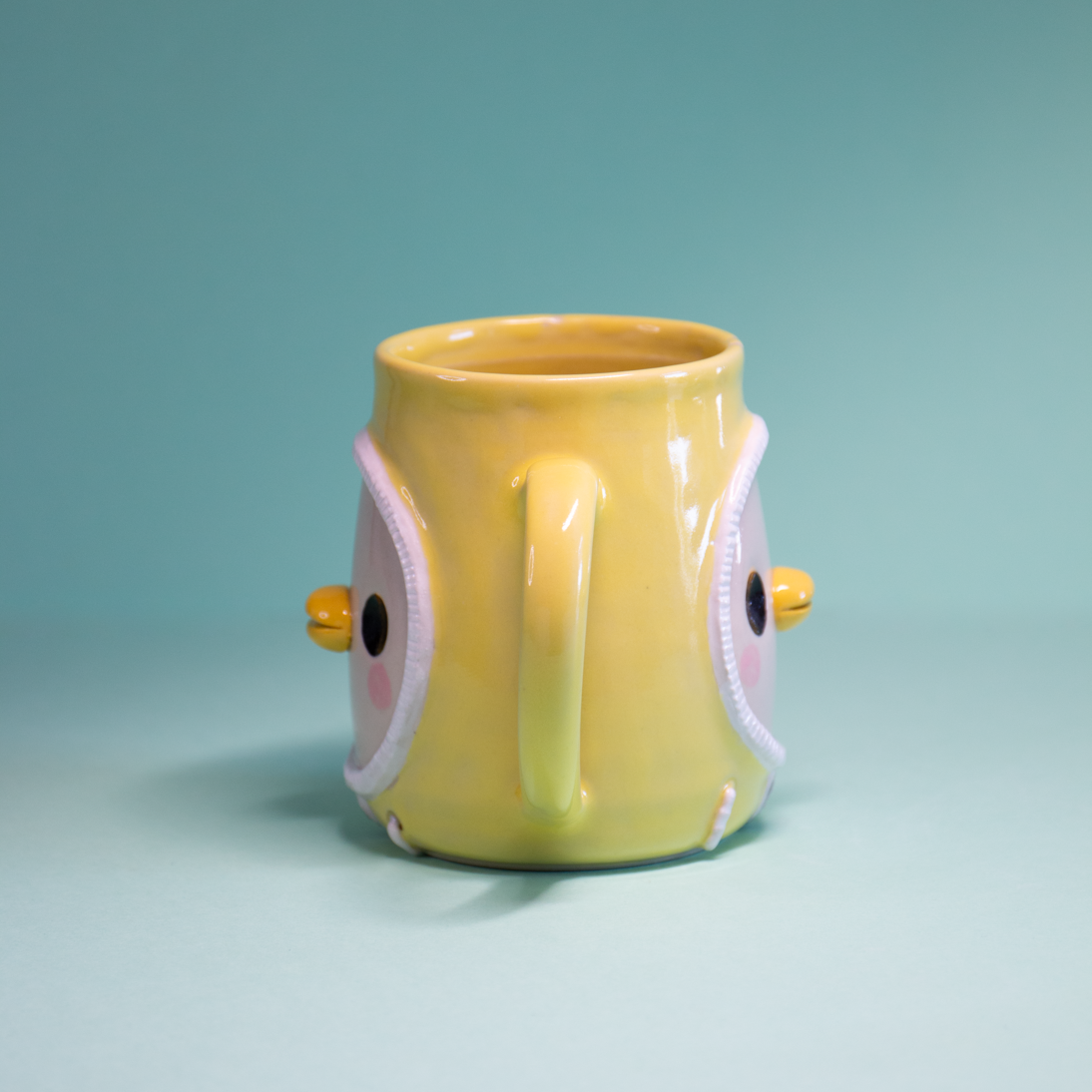 Ciré Jaune - Tasse 400ml Recto Verso - Leger défaut d'émaillage