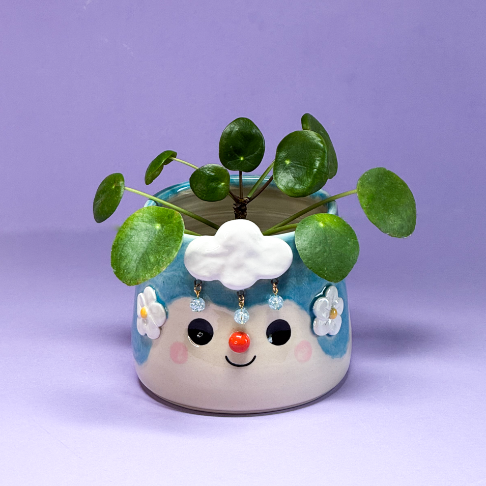 Nuage pluvieux - Pot de fleur