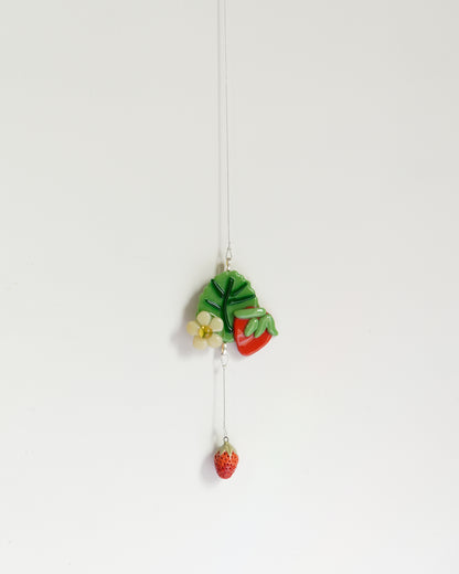 Fraisier - Suspension en verre fusion