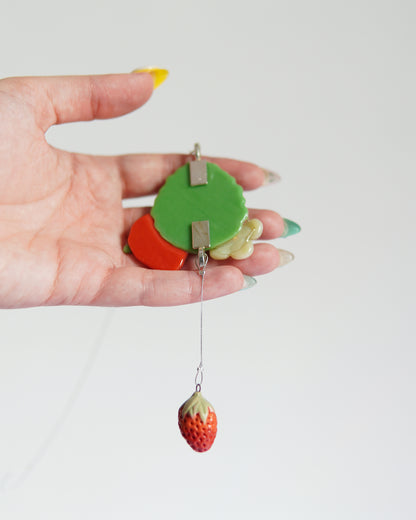 Fraisier - Suspension en verre fusion