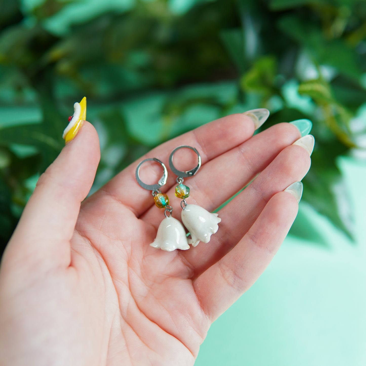 Muguet - boucles d'oreilles céramiques