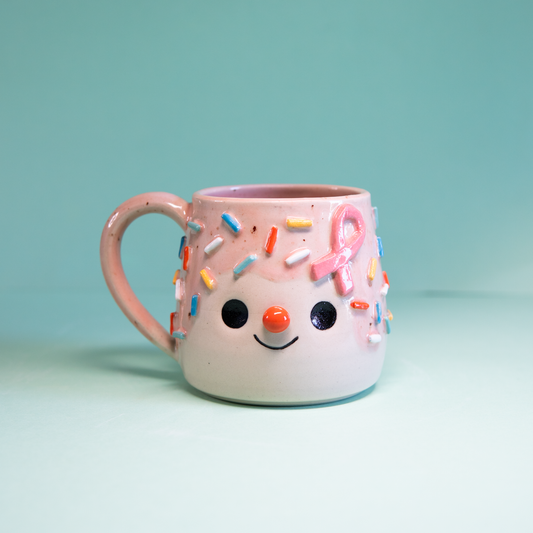 Octobre Rose - ligue contre le cancer - Tasse 400ml Recto Verso