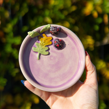 Mures & chêne - Soucoupe décorée - Très léger défaut