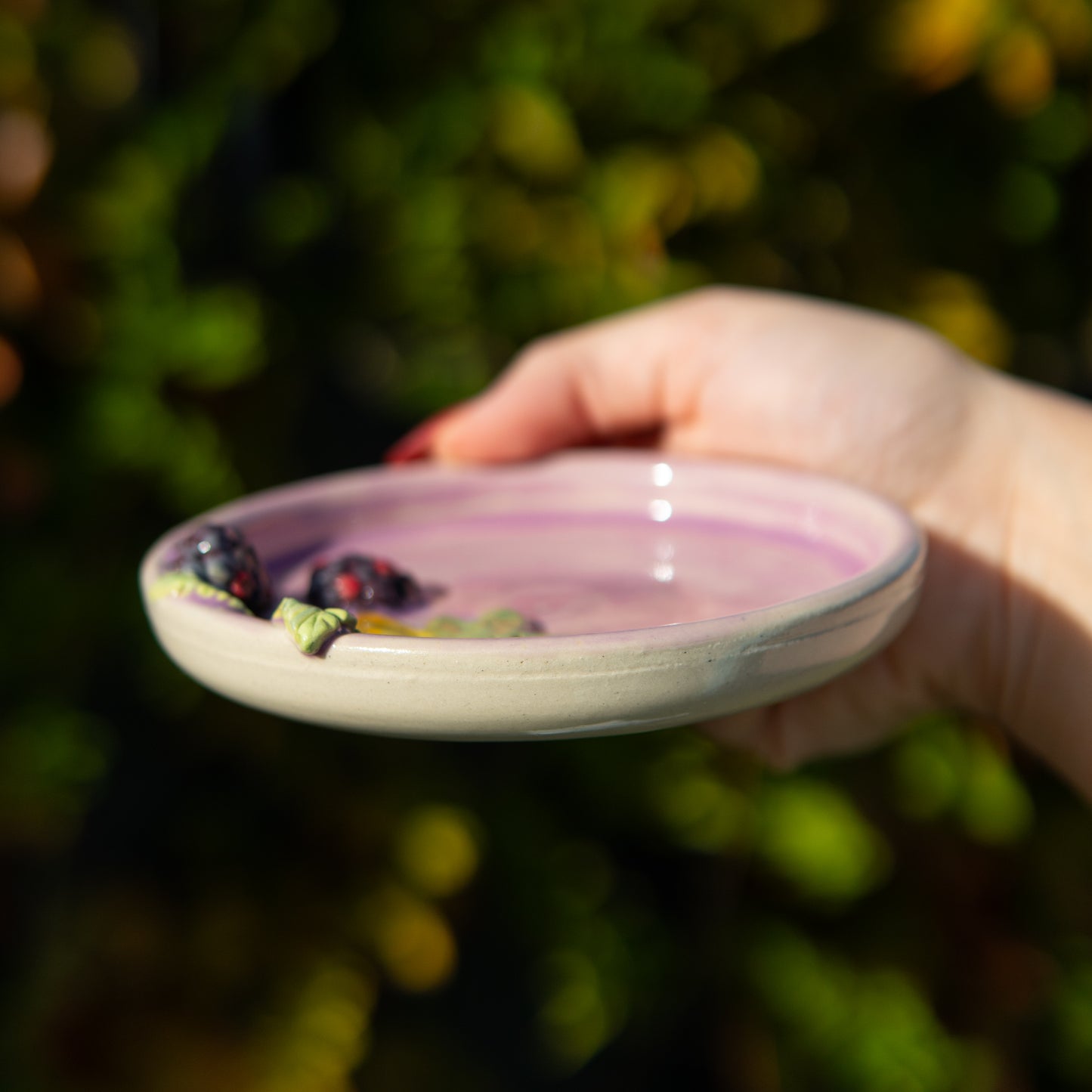 Mures & chêne - Soucoupe décorée - Très léger défaut