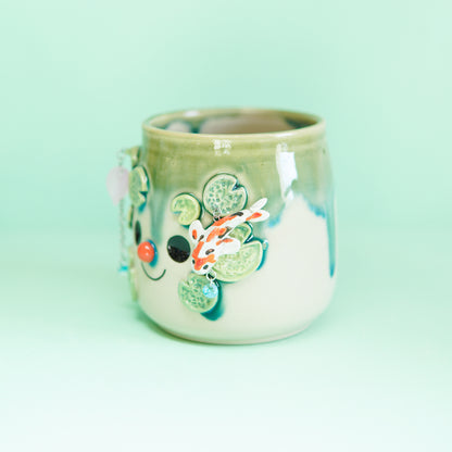 Nenuphar & Koï- Pot (non percé) - Leger defaut sur la carpe Koï