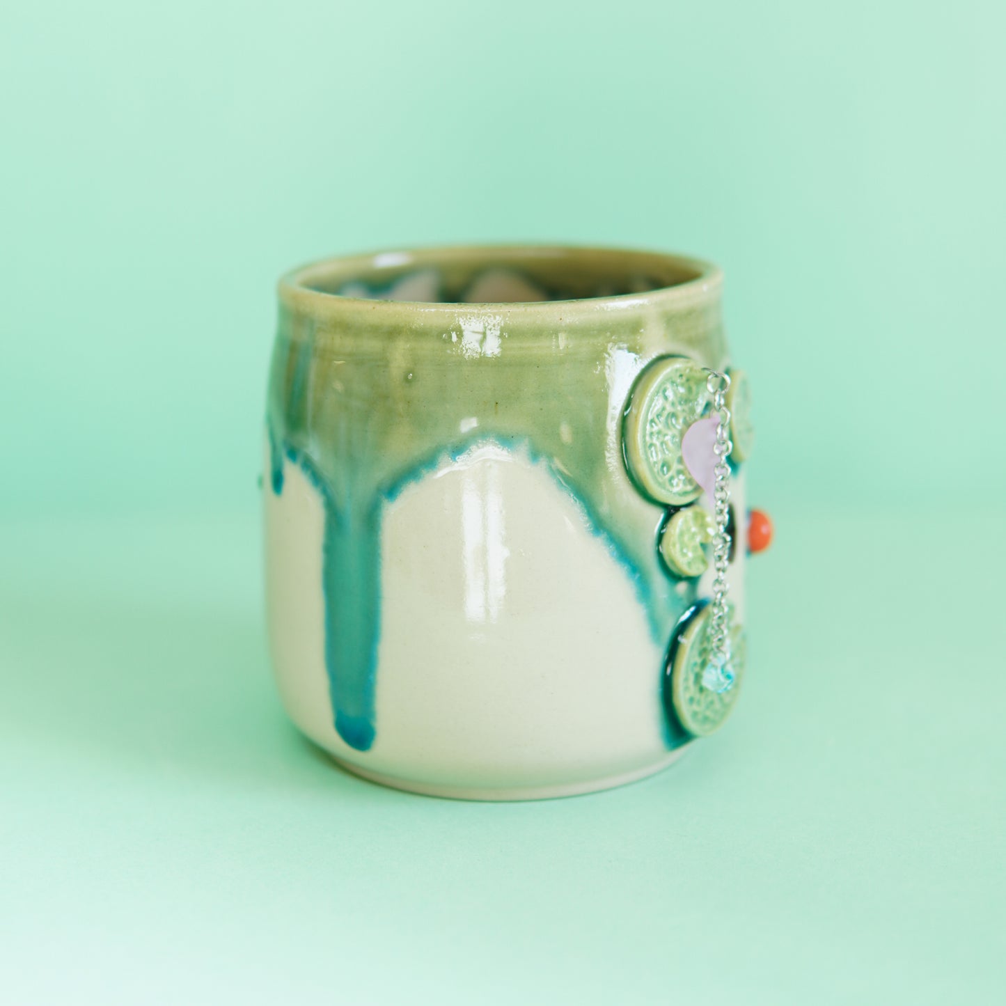 Nenuphar & Koï- Pot (non percé) - Leger defaut sur la carpe Koï