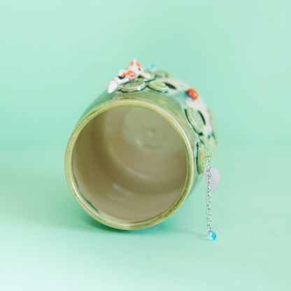 Nenuphar & Koï- Pot (non percé) - Leger defaut sur la carpe Koï