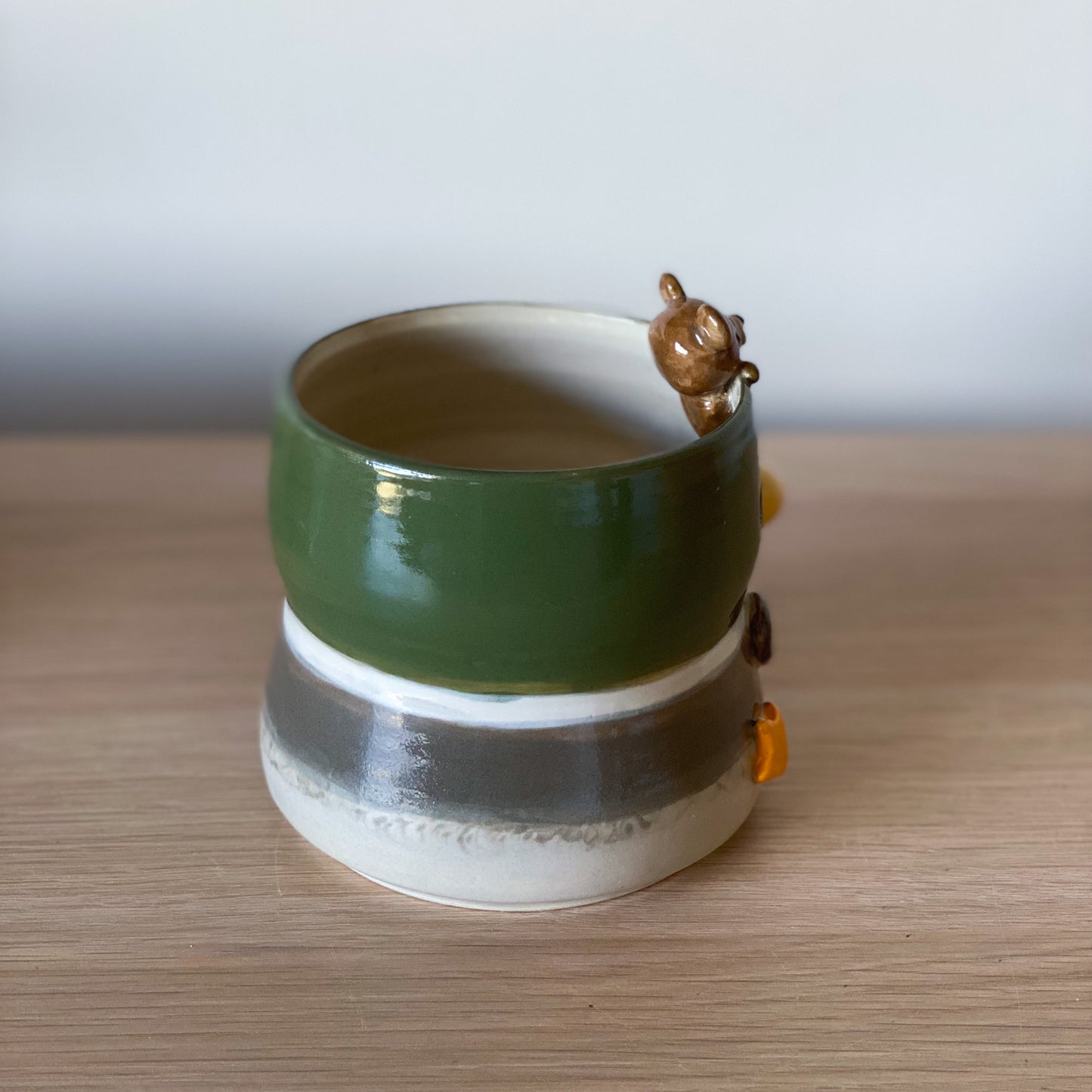 Colvert & ourson - Petit Pot de fleur