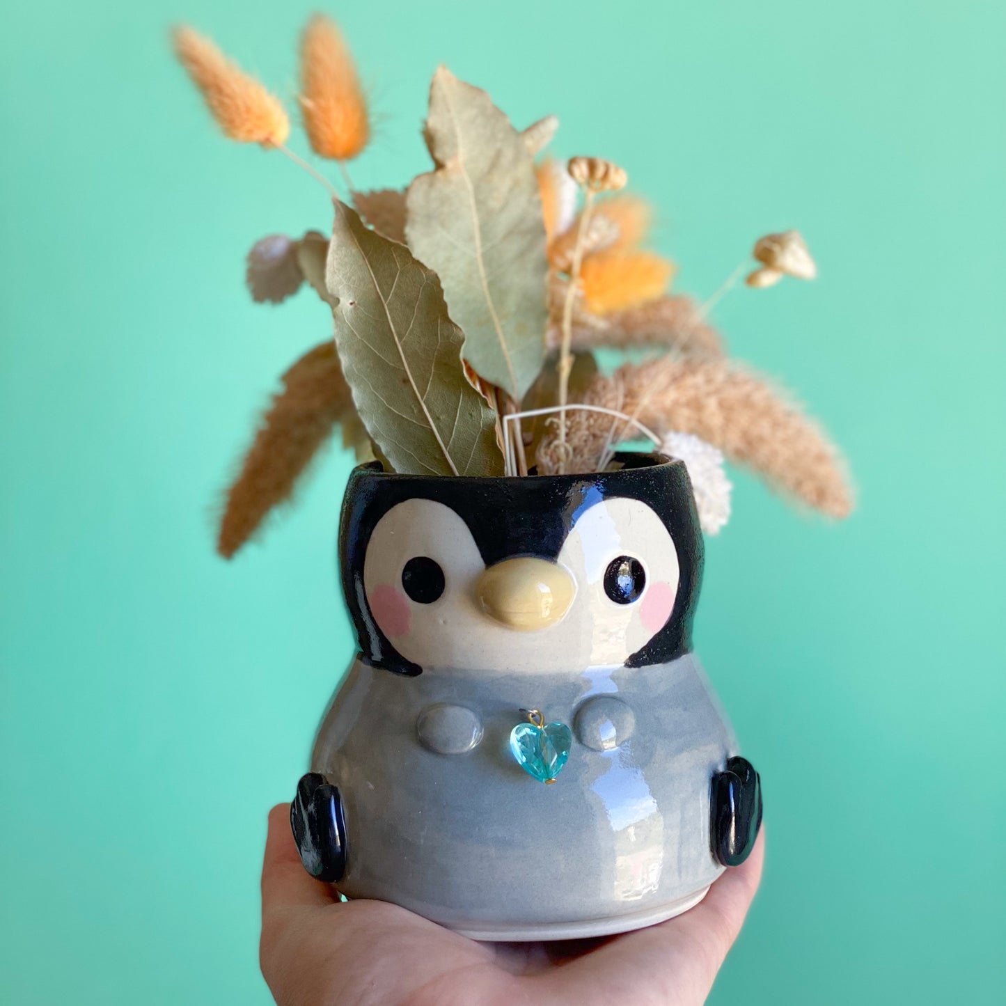 Pingouin dodu - Petit vase (pot non percé)