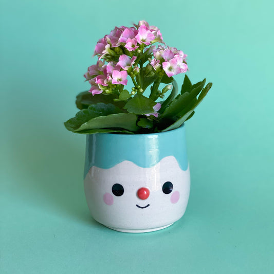 Coulure bleue - mini Pot de fleur