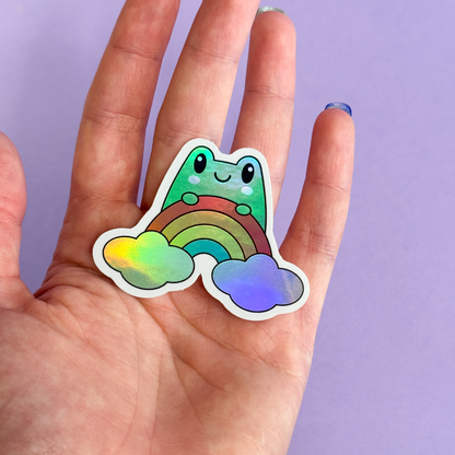 Sticker Grenouille Arc en ciel