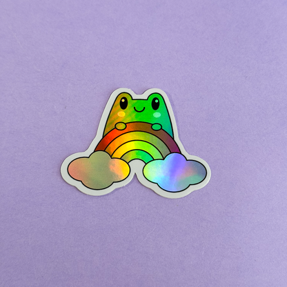 Sticker Grenouille Arc en ciel