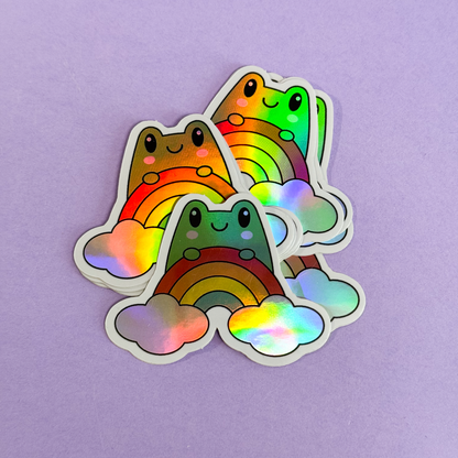 Sticker Grenouille Arc en ciel