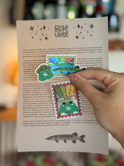 Sticker club Juillet - Une grenouille à la montagne