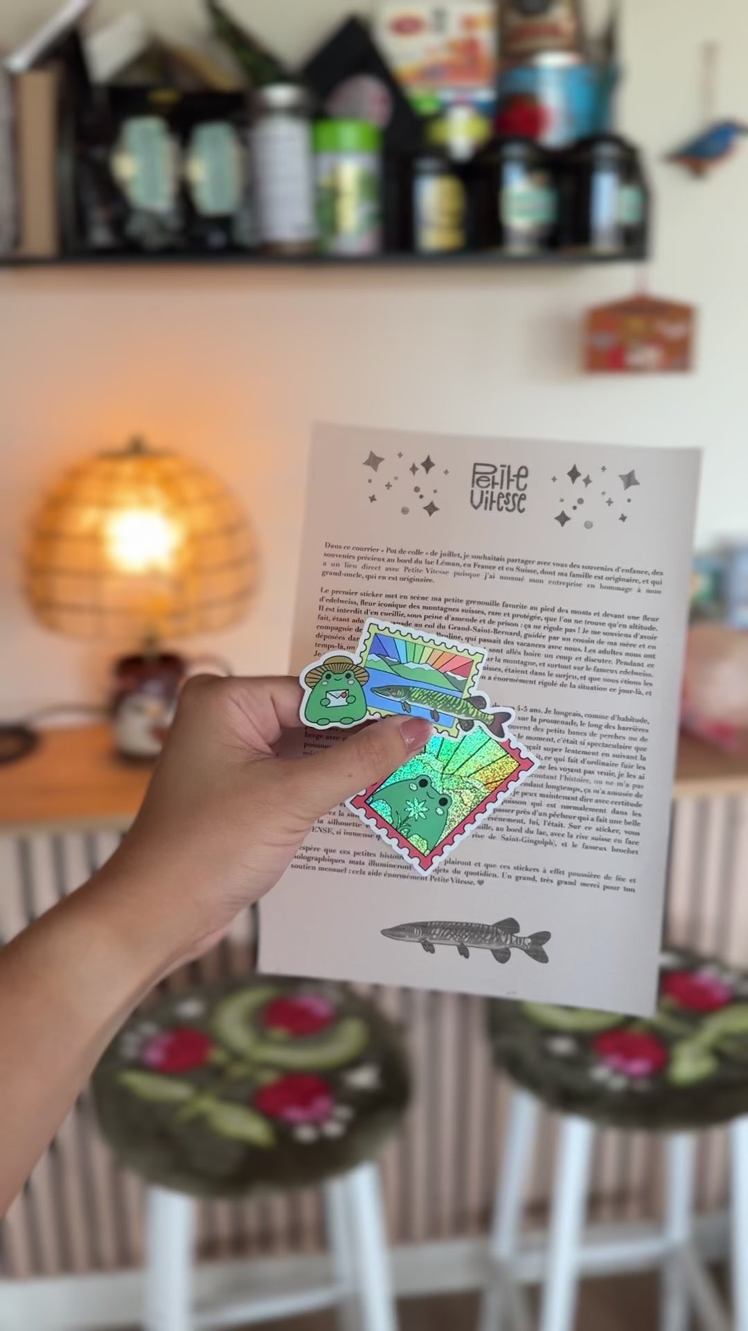 sticker pailleté et holographiques petite vitesse